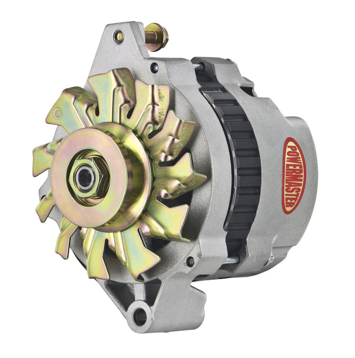 Powermaster Performance 478021 Alternator; CS130; Straight Mounting; 140 Amp; 95 Idle; 1V Pulley; Natural; - Truck Part Superstore