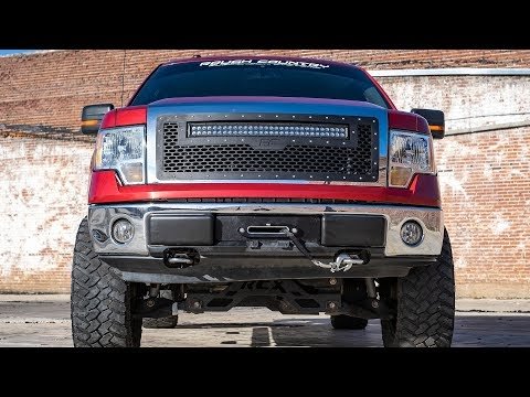 Rough Country 70232 Ford Mesh Grille w/30 Inch Dual Row Black Series LED w/Cool White DRL 09-14 F-150 Rough Country - Truck Part Superstore
