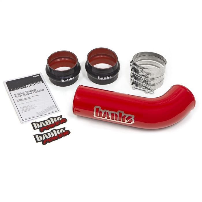 Banks Power 48000 Resonator delete System; Red; L5P intake - Truck Part Superstore
