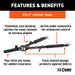 CURT 70001 CURT 70001 Rambler Steel RV Tow Bar; 7;500 Pounds; 2-Inch Shank - Truck Part Superstore