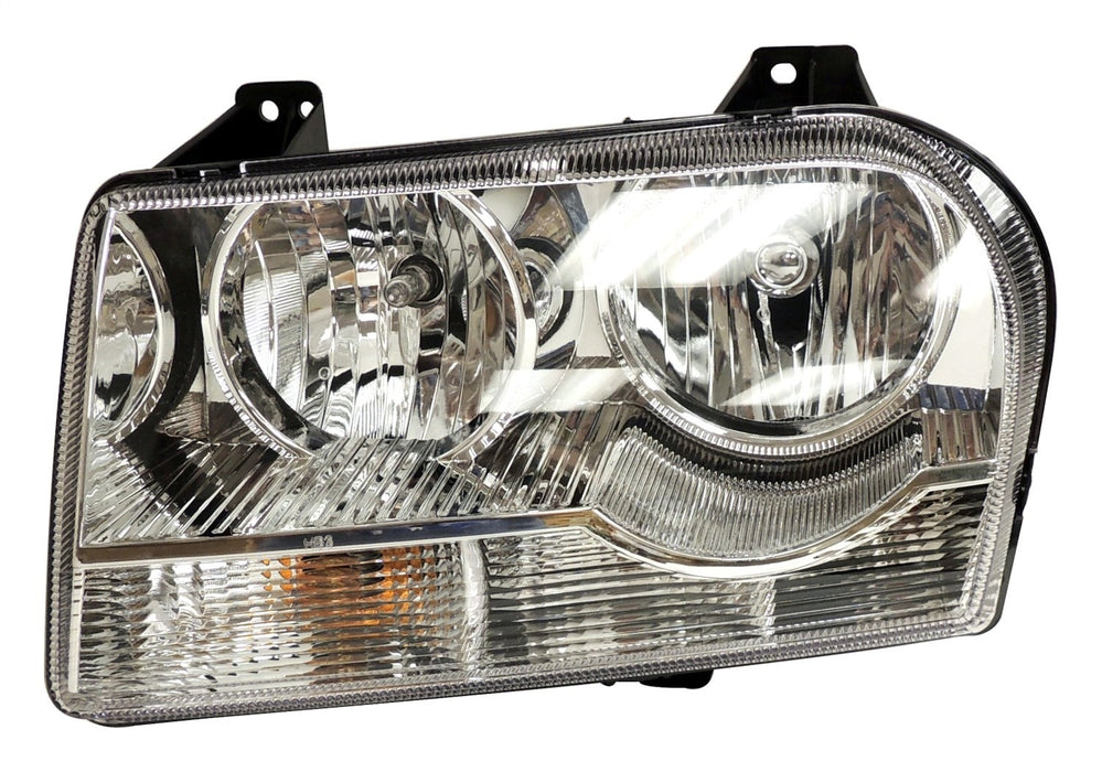 Crown Automotive Jeep Replacement 4805757AG Head Light Assembly; Left; Incl. Halogen Bulbs/Sockets/Wiring; w/Chrome Bezel; - Truck Part Superstore