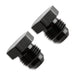 Mr Gasket 480404-BL Flare Plug; -4AN Male; 2 pcs.; Anodized Black; - Truck Part Superstore