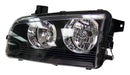 Crown Automotive Jeep Replacement 4806165AJ Head Light Assembly; Left; w/Halogen Lamps; Black Bezel; Incl. Bulbs/Harness; - Truck Part Superstore