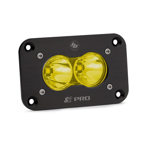 Baja Designs 481011 LED Work Light Flush Mount Amber Lens Spot Pattern S2 Pro Baja Designs - Truck Part Superstore