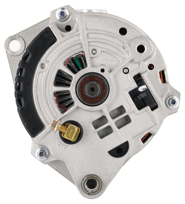 Powermaster Performance 8114 Alternator; CS130; Saddle Mount; 105 Amp; 85 Idle; 6 Groove Pulley; Natural; - Truck Part Superstore