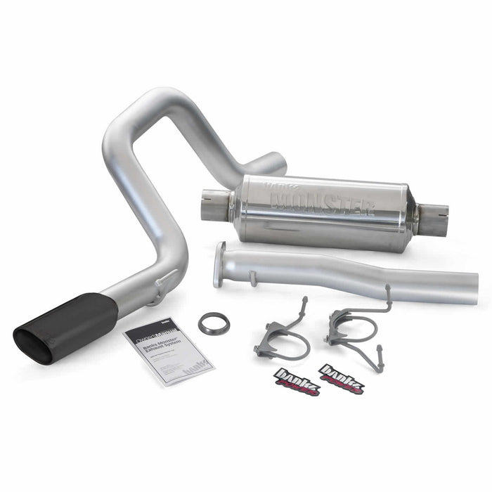 Banks Power 48142-B Monster Exhaust System; Obround; S/S-Black Tip-2007-14 Toyota 4.0; FJ Cruiser - Truck Part Superstore