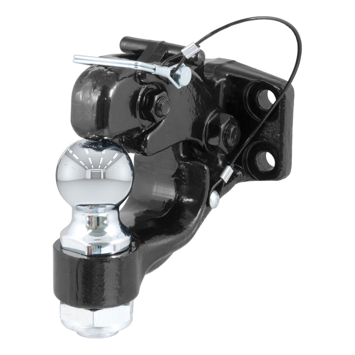 CURT 48190 CURT 48190 Pintle Hitch with 2-Inch Trailer Ball; 16;000 lbs; Mount Required - Truck Part Superstore