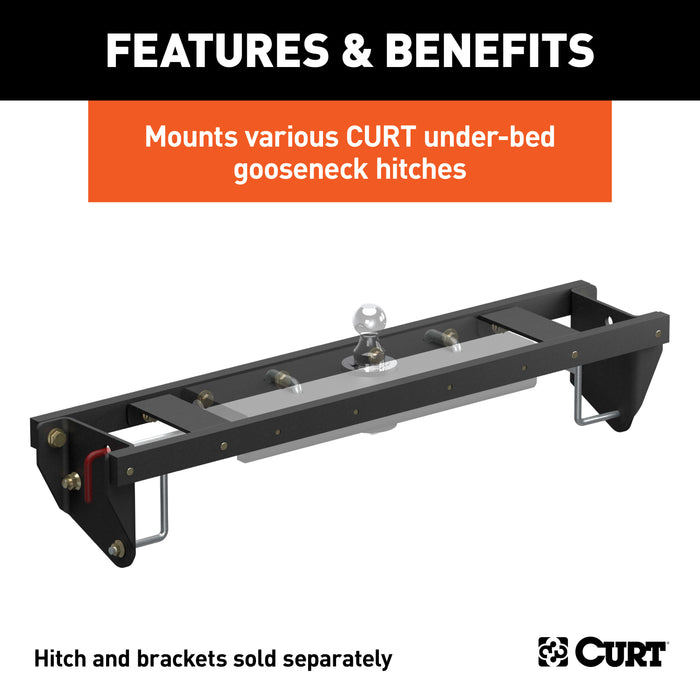 CURT 60696 Double Lock EZr Gooseneck Install Brackets; Select Silverado; Sierra 2500; 3500 - Truck Part Superstore