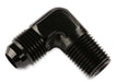 Mr Gasket 482262-BL Adapter Fitting; 90 Degree; -6 AN Male to 1/8 in. NPT; Anodized Black; - Truck Part Superstore