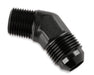 Mr Gasket 482388-BL NPT Adapter; 45 Degree; -8AN Male to 1/2 in. NPT Male; Anodized Black; - Truck Part Superstore