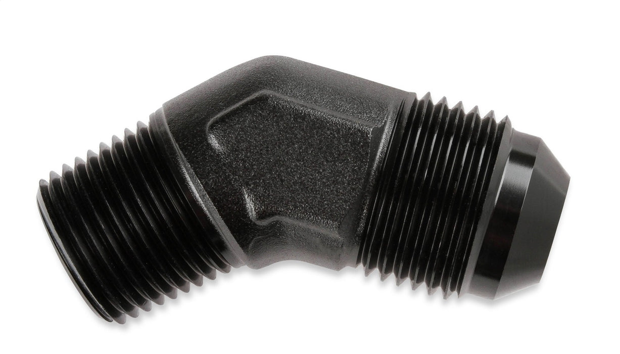 Mr Gasket 482368-BL NPT Adapter; 45 Degree; -6AN Male to 1/2 in. NPT Male; Anodized Black; - Truck Part Superstore