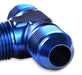 Mr Gasket 482408 Tee Fitting; -8AN x -8AN x -8AN Male; Anodized Blue; - Truck Part Superstore