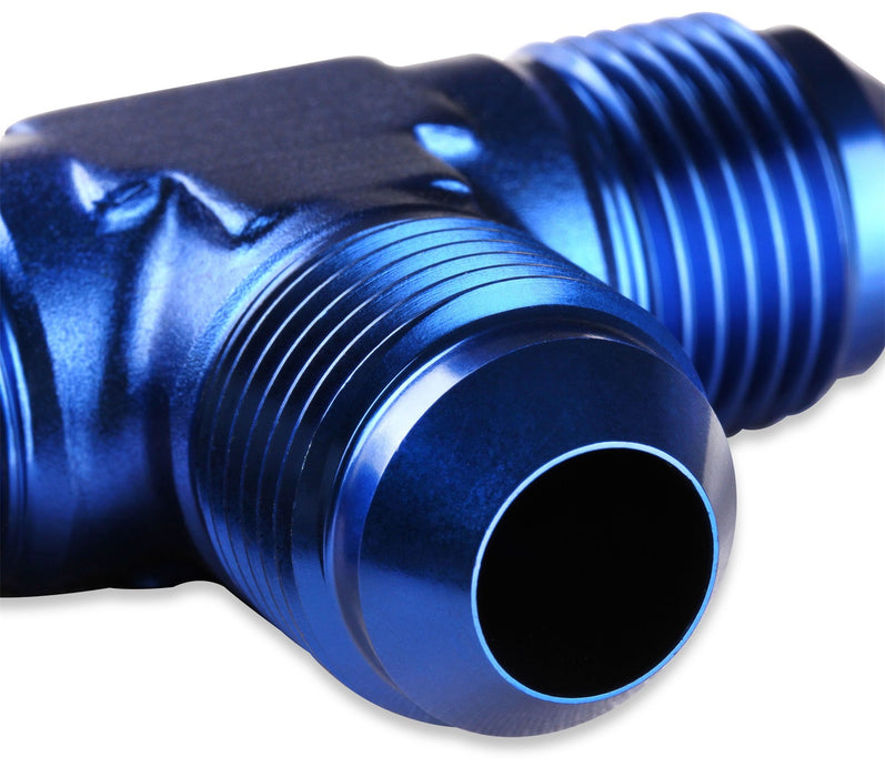 Mr Gasket 482408 Tee Fitting; -8AN x -8AN x -8AN Male; Anodized Blue; - Truck Part Superstore