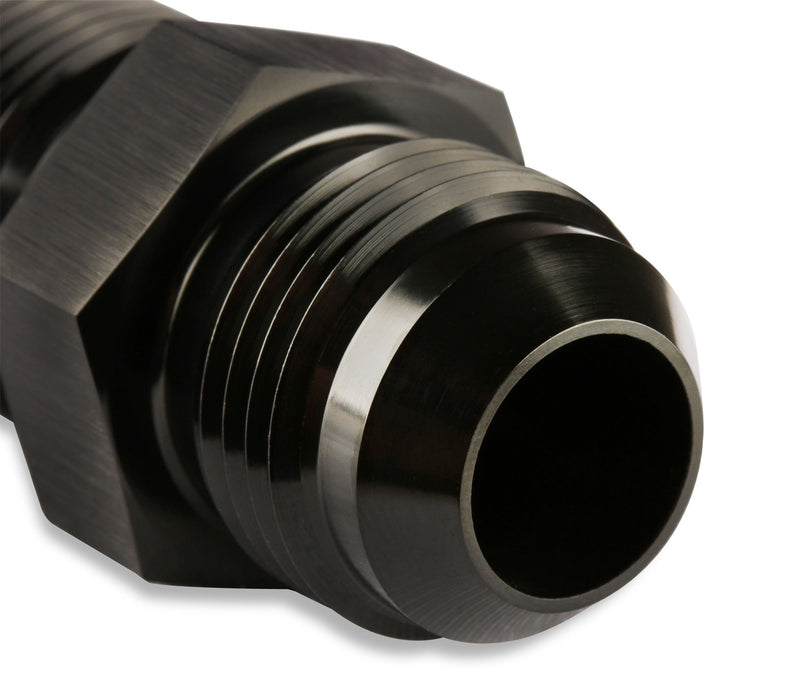 Mr Gasket 483206-BL Bulkhead Fitting; Straight; -6AN Male x -6AN Male; Anodized Black; - Truck Part Superstore