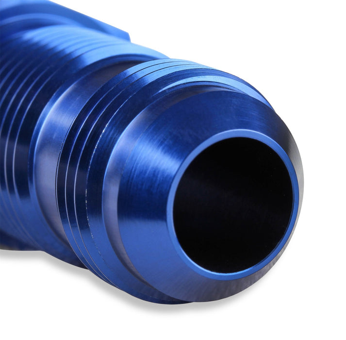 Mr Gasket 483212 Bulkhead Fitting; Straight; -12AN Male x -12AN Male; Anodized Blue; - Truck Part Superstore