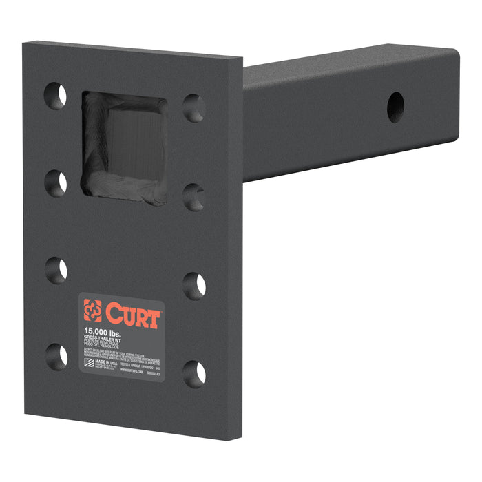 CURT 48325 Adjustable Pintle Mount (2in. Shank; 15;000 lbs.; 7in. High; 8in. Long) - Truck Part Superstore