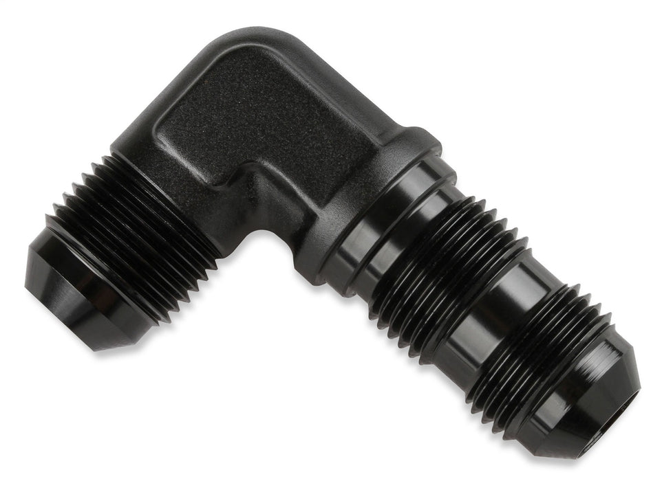 Mr Gasket 483308-BL Bulkhead Fitting; 90 Degree; -8AN Male x -8AN Male; Anodized Black; - Truck Part Superstore