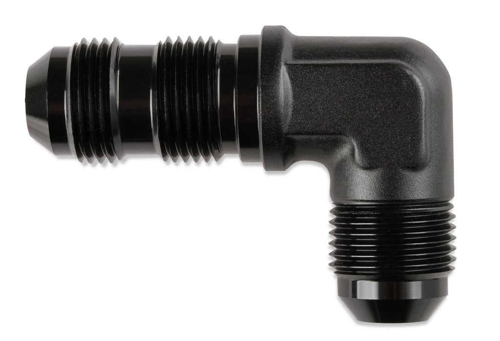 Mr Gasket 483306-BL Bulkhead Fitting; 90 Degree; -6AN Male x -6AN Male; Anodized Black; - Truck Part Superstore