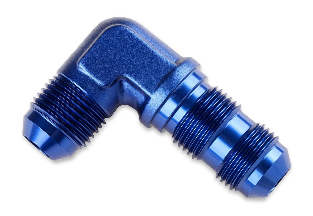 Mr Gasket 483306 Bulkhead Fitting; 90 Degree; -6AN Male x -6AN Male; Anodized Blue; - Truck Part Superstore