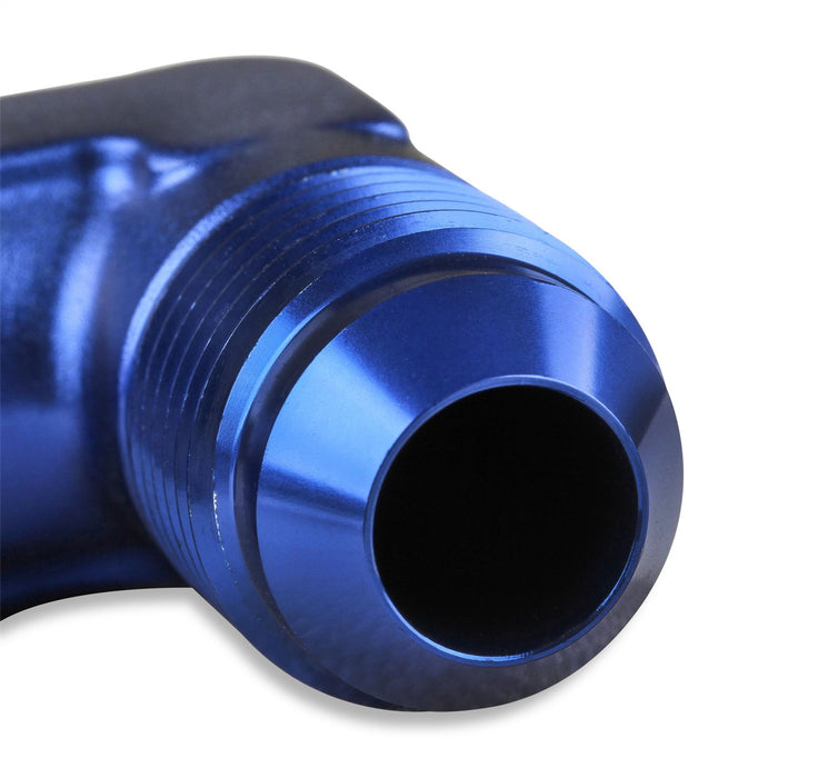 Mr Gasket 483306 Bulkhead Fitting; 90 Degree; -6AN Male x -6AN Male; Anodized Blue; - Truck Part Superstore