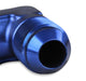 Mr Gasket 483308 Bulkhead Fitting; 90 Degree; -8AN Male x -8AN Male; Anodized Blue; - Truck Part Superstore