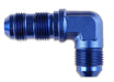 Mr Gasket 483306 Bulkhead Fitting; 90 Degree; -6AN Male x -6AN Male; Anodized Blue; - Truck Part Superstore