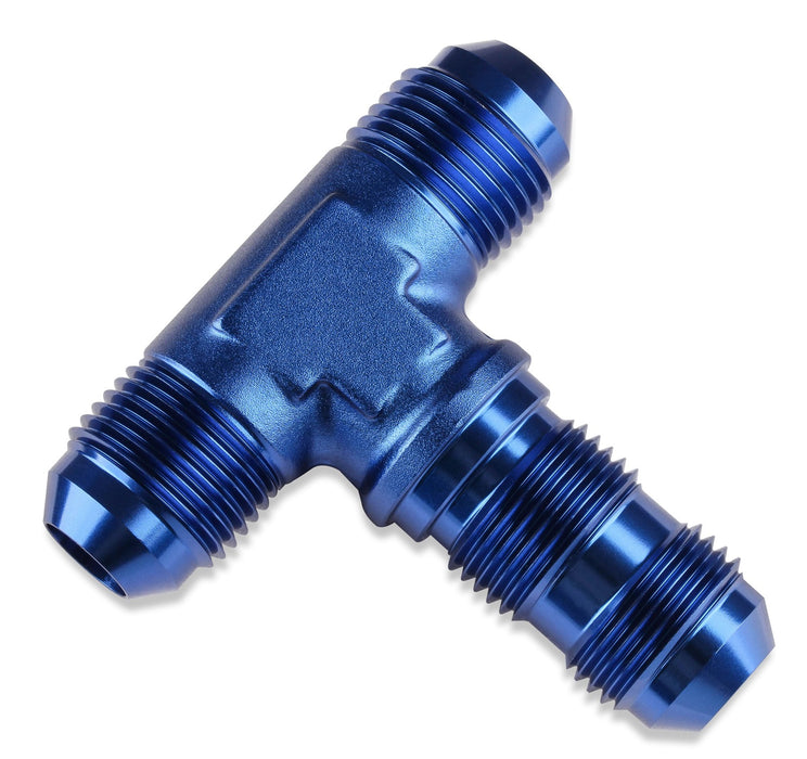 Mr Gasket 483412 Bulkhead Tee Fitting; -12AN x -12AN x -12AN Male; Anodized Blue; - Truck Part Superstore