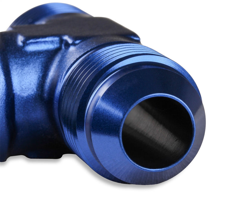 Mr Gasket 483408 Bulkhead Tee Fitting; -8AN x -8AN x -8AN Male; Anodized Blue; - Truck Part Superstore