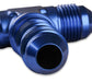 Mr Gasket 483412 Bulkhead Tee Fitting; -12AN x -12AN x -12AN Male; Anodized Blue; - Truck Part Superstore