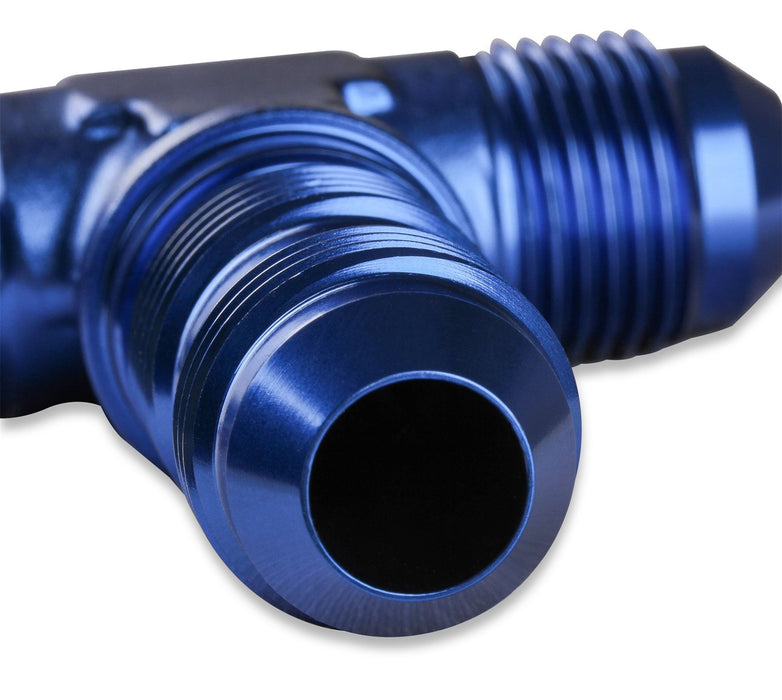 Mr Gasket 483410 Bulkhead Tee Fitting; -10AN x -10AN x -10AN Male; Anodized Blue; - Truck Part Superstore