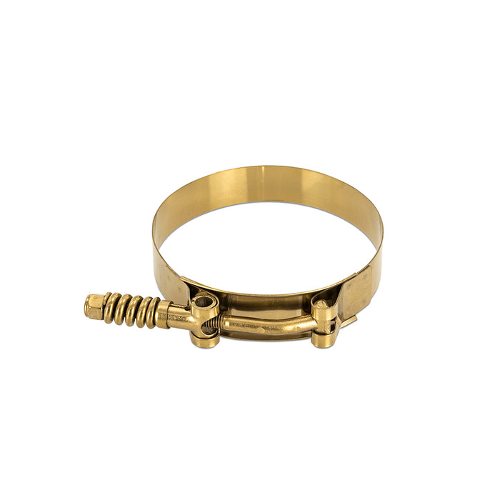Mishimoto MMCLAMP-25TGD Mishimoto Stainless Steel Constant Tension T-Bolt Clamp, 2.5-in, Gold - Truck Part Superstore