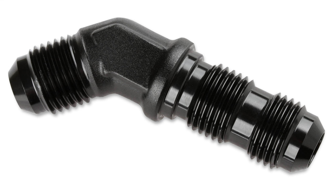Mr Gasket 483706-BL Bulkhead Fitting; 45 Degree; -6AN x -6AN Male; Anodized Black; - Truck Part Superstore