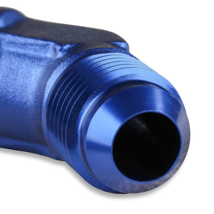 Mr Gasket 483708 Bulkhead Fitting; 45 Degree; -8AN x -8AN Male; Anodized Blue; - Truck Part Superstore