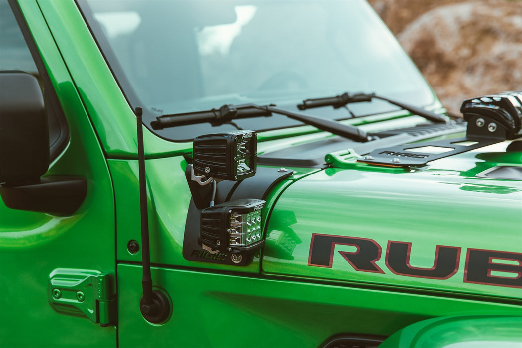 Rigid Industries 41657 18-Pres Jeep Wrangler JL Cowl Mount Short Standoff Kit RIGID Industries - Truck Part Superstore