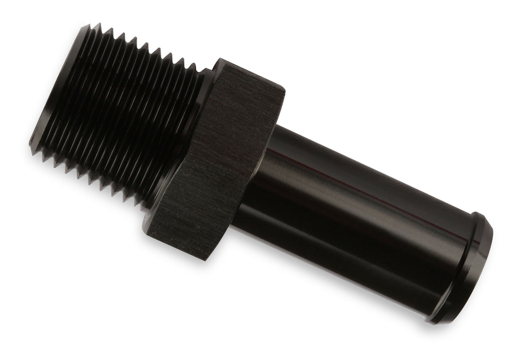 Mr Gasket 484010-BL Barb Fitting; Straight; 5/8 in. Hose to 1/2 in. Male NPT; Anodized Black; - Truck Part Superstore