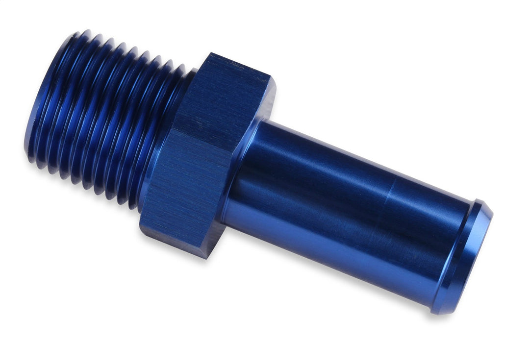 Mr Gasket 484012 Barb Fitting; Straight; 3/4 in. Hose to 3/4 in. Male NPT; Anodized Blue; - Truck Part Superstore
