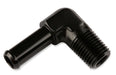 Mr Gasket 484210-BL Barb Fitting; 90 Degree; 5/8 in. Hose to 1/2 in. Male NPT; Anodized Black; - Truck Part Superstore