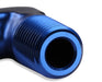 Mr Gasket 484206 Barb Fitting; 90 Degree; 3/8 in. Hose to 1/4 in. Male NPT; Anodized Blue; - Truck Part Superstore