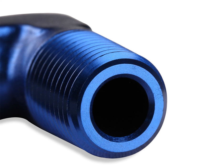 Mr Gasket 484204 Barb Fitting; 90 Degree; 1/4 in. Hose to 1/8 in. Male NPT; Anodized Blue; - Truck Part Superstore
