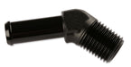 Mr Gasket 484412-BL Barb Fitting; 45 Degree; 3/4 in. Hose to 3/4 in. Male NPT; Anodized Black; - Truck Part Superstore