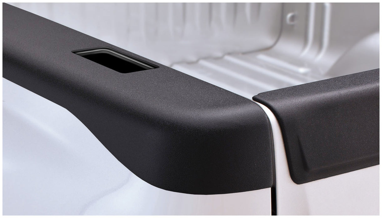 Bushwacker 48528 Ultimate SmoothBack™ Bed Rail Cap; OE Matte Black; w/Stake Pocket; - Truck Part Superstore