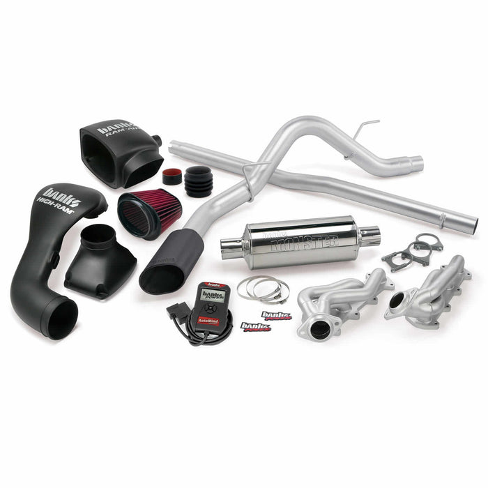 Banks Power 48535-B PowerPack System; Single Exh; S/S-Black Tip-2004-08 Ford 5.4L; F-150-CCSB - Truck Part Superstore