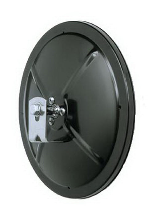 Cipa USA 48600 Convex Mirror Full Size; Round; 6 in.; Incl. L Bracket; Black; Left Or Right; - Truck Part Superstore