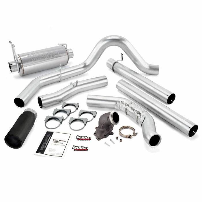 Banks Power 48654-B Monster Exhaust W/Power Elbow; S/S-Black Tip-2000-03 Ford 7.3L Excursion - Truck Part Superstore