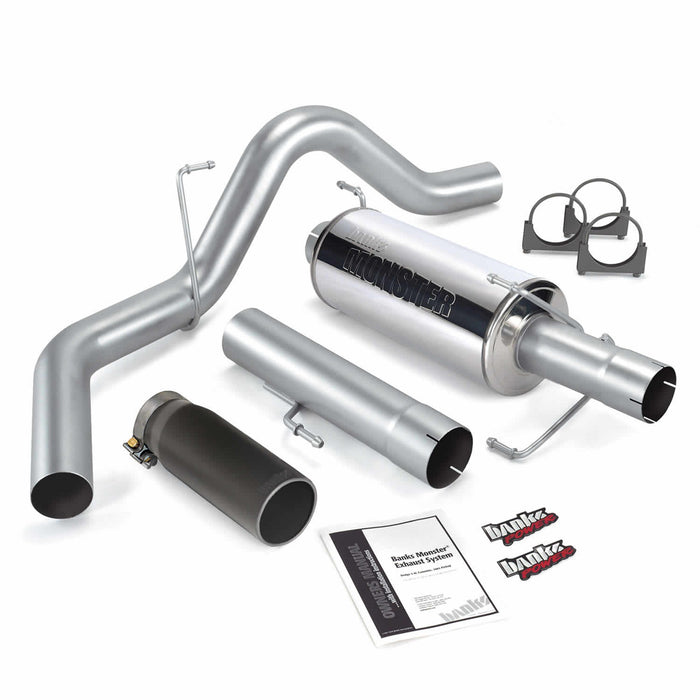 Banks Power 48701-B Monster Exhaust System; S/S-Black Tip-2004-07 Dodge 5.9L 325Hp; Cclb - Truck Part Superstore