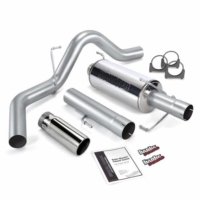 Banks Power 48708 Monster Exhaust System; S/S-Chrome Tip-2006-07 Dodge 5.9L 325Hp; Mega Cab - Truck Part Superstore