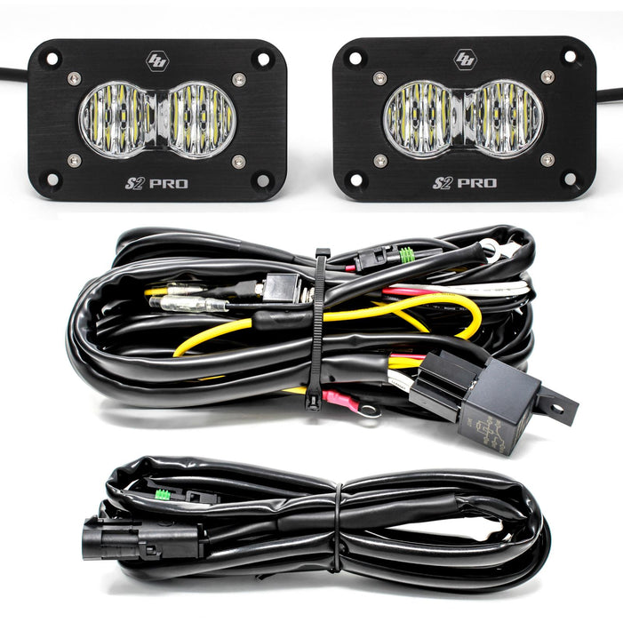Baja Designs 487807 Flush Mount LED Light Pod Kit Wide Cornering Pair S2 Pro Baja Designs - Truck Part Superstore