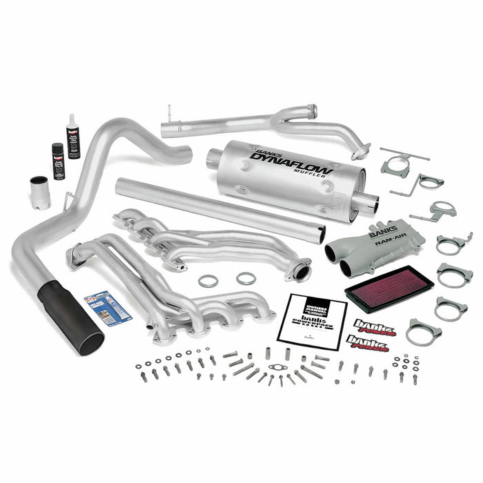 Banks Power 48815-B PowerPack System; Single Exh; S/S-Black Tip-1993-97 Ford 460 Std Cab; Man - Truck Part Superstore