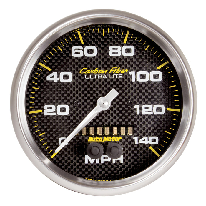 AutoMeter 4881 GAUGE; SPEEDOMETER; 5in.; 140MPH; GPS; CARBON FIBER - Truck Part Superstore
