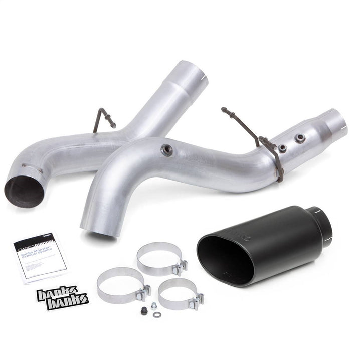 Banks Power 48997-B Monster® Exhaust System; 5 in. Inlet; Single Exit; 6.5 in. SideKick Black Tip; - Truck Part Superstore